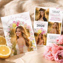 Invitación de fiesta de graduación recién graduado