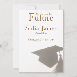 Invitación de fiesta de graduación tema de golf