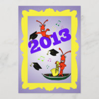 Invitación de fiesta de graduación temática de Caj