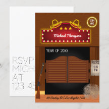 Invitación de fiesta de graduación temática de vaq