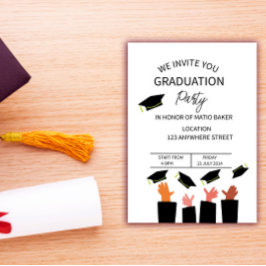 Invitación de fiesta de graduación universitaria e