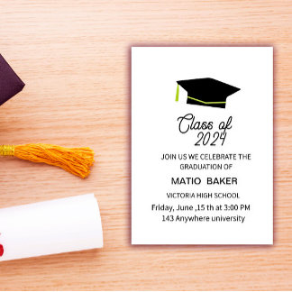 Invitación de fiesta de graduación universitaria e