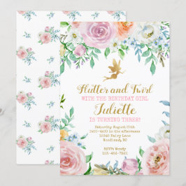 Invitación de fiesta de hada floral, Invitación de