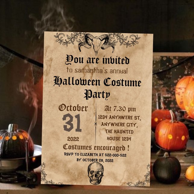 invitación de fiesta de halloween (Subido por el creador)