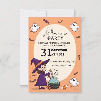 Invitación de fiesta de Halloween al estilo person