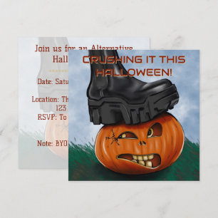 Invitación de fiesta de Halloween alternativa con