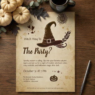 Invitación de fiesta de Halloween con estilo de br