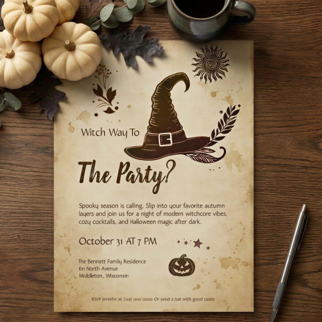 Invitación de fiesta de Halloween con estilo de br (Subido por el creador)