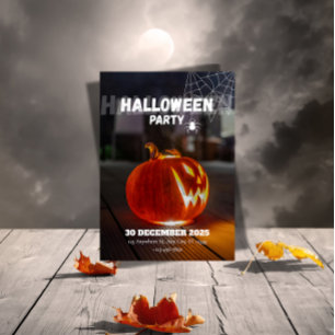 Invitación de fiesta de Halloween con estilo euro