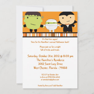 Invitación de fiesta de halloween de 5 horas al dí