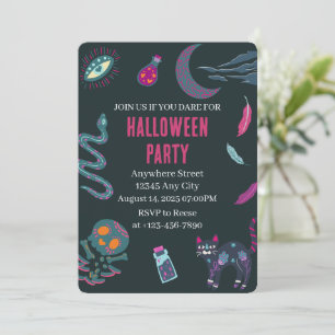 Invitación de fiesta de Halloween de artesanías de