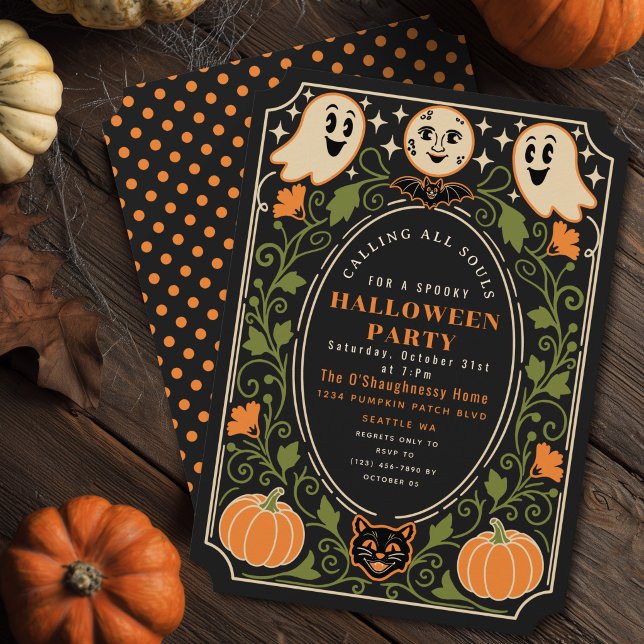 Invitación de fiesta de Halloween de calabaza fant (Subido por el creador)