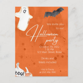 Invitación de fiesta de Halloween de calabaza nara