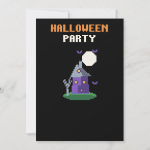 Invitación de fiesta de Halloween de casa embrujad