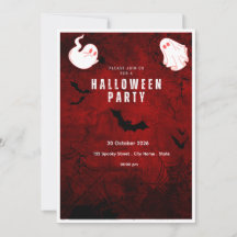 Invitación de fiesta de Halloween de fantasma lind