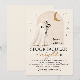Invitación de fiesta de Halloween de fantasma lind