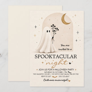 Invitación de fiesta de Halloween de fantasma lind