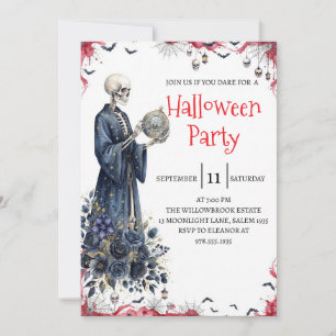 Invitación de fiesta de Halloween de hombre de esq