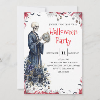Invitación de fiesta de Halloween de hombre de esq