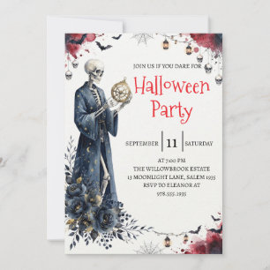 Invitación de fiesta de Halloween de hombre de esq