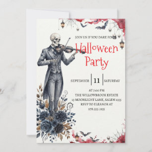 Invitación de fiesta de Halloween de hombre de esq