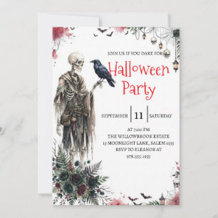Invitación de fiesta de Halloween de hombre de esq