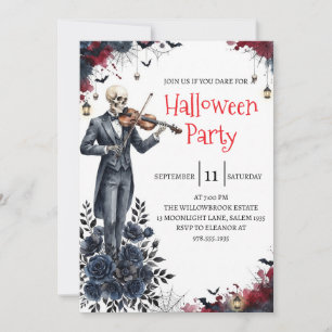 Invitación de fiesta de Halloween de hombre de esq