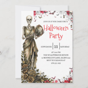 Invitación de fiesta de Halloween de hombre de esq