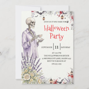 Invitación de fiesta de Halloween de hombre de esq