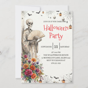 Invitación de fiesta de Halloween de hombre de esq