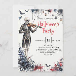 Invitación de fiesta de Halloween de hombre de esq