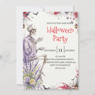 Invitación de fiesta de Halloween de hombre de esq