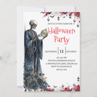Invitación de fiesta de Halloween de hombre de esq