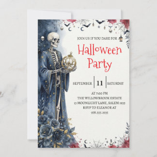 Invitación de fiesta de Halloween de hombre de esq