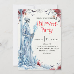 Invitación de fiesta de Halloween de hombre de esq