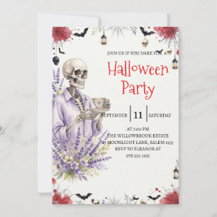 Invitación de fiesta de Halloween de hombre de esq
