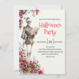 Invitación de fiesta de Halloween de hombre de esq