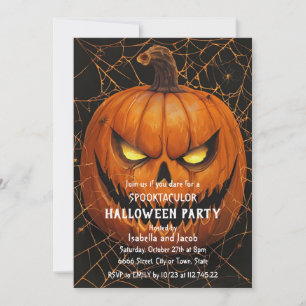 Invitación de fiesta de Halloween de Jack O Lanter