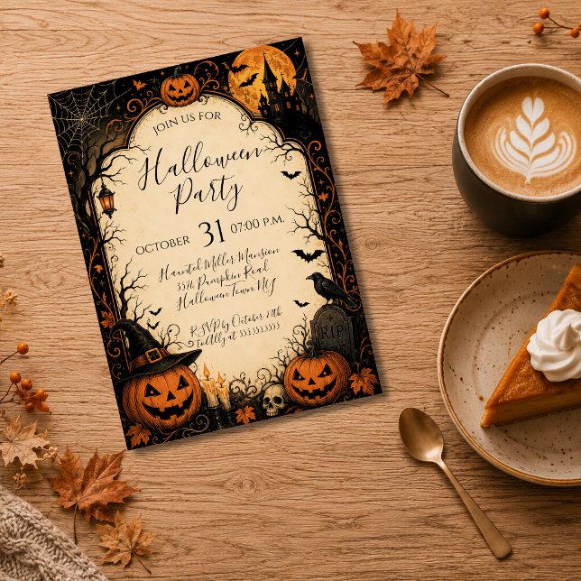 Invitación de fiesta de Halloween editable (Subido por el creador)