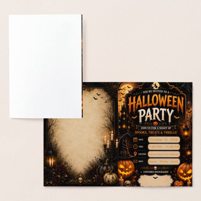 Invitación de fiesta de Halloween editable | Calab (Demostración)