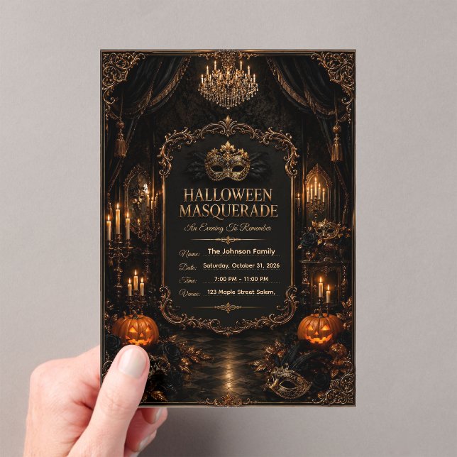 Invitación de fiesta de Halloween editable de Mans (Insitu (portátil))