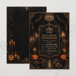 Invitación de fiesta de Halloween editable de Mans