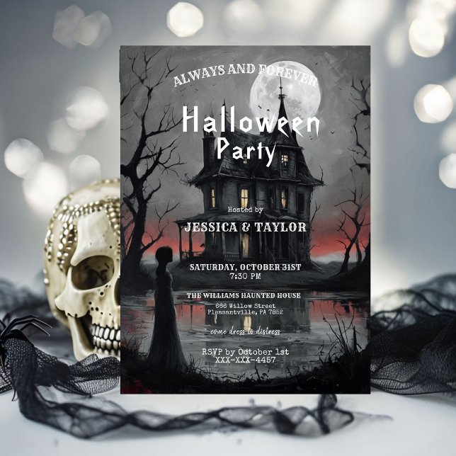 Invitación de fiesta de Halloween en casa embrujad (Subido por el creador)