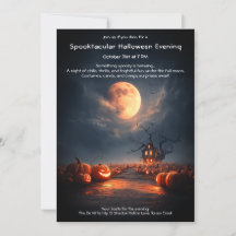 Invitación de fiesta de Halloween en el campo de c