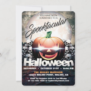 Invitación de fiesta de Halloween en Spooktacular