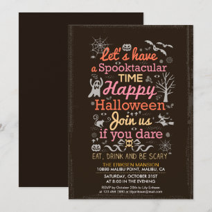 Invitación de fiesta de Halloween en Spooktacular
