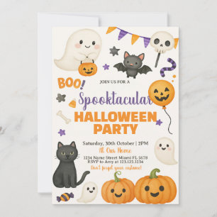 Invitación de fiesta de Halloween en Spooktacular