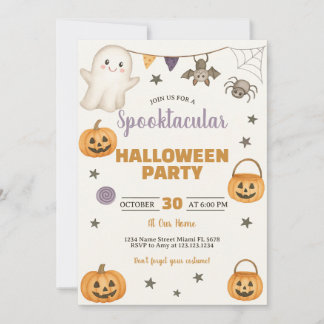 Invitación de fiesta de Halloween en Spooktacular