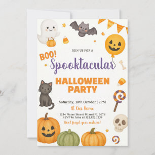 Invitación de fiesta de Halloween en Spooktacular