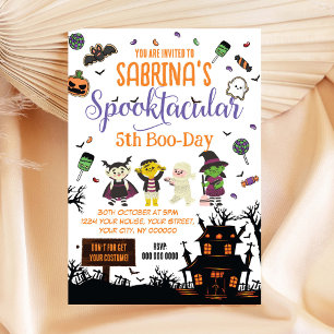 Invitación de fiesta de Halloween en Spooktacular